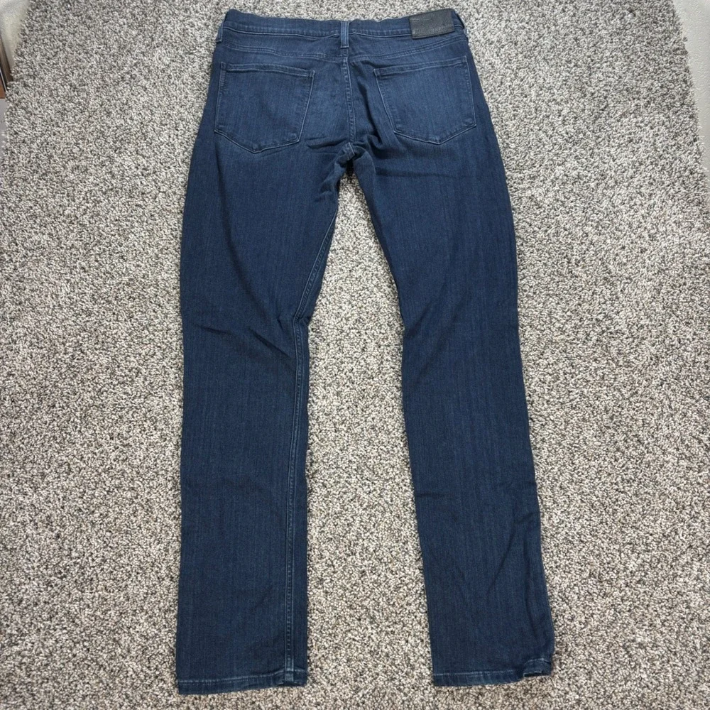 Paige Lennox Men's 32x33 Slim Fit Jeans Dark Indigo Blue Denim Stretch Pants
